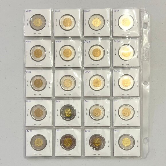 Comprehensive Set of 79 1996 to 2025 Canada $2 Toonie Coins + Bonus Test Token! - Picture 8 of 16